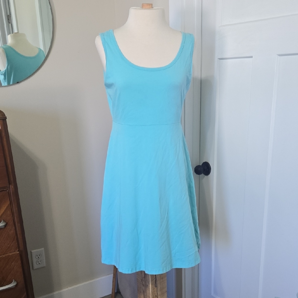Sleeveless Sea Fiam Green Skater Dress